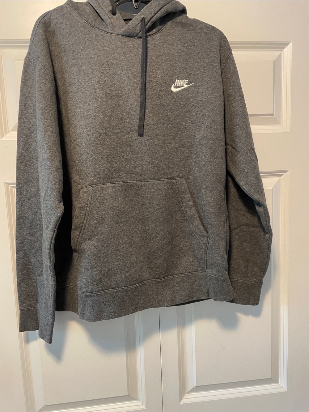 Nike Dark Gray Hoodie with White Swoosh